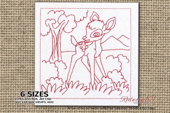 Baby Deer Redwork: A Designer’s Review