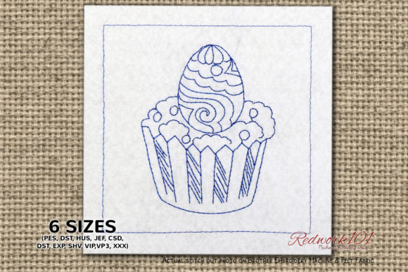 Review: Easter Cupcake with Egg Redwork for Sweatshirts